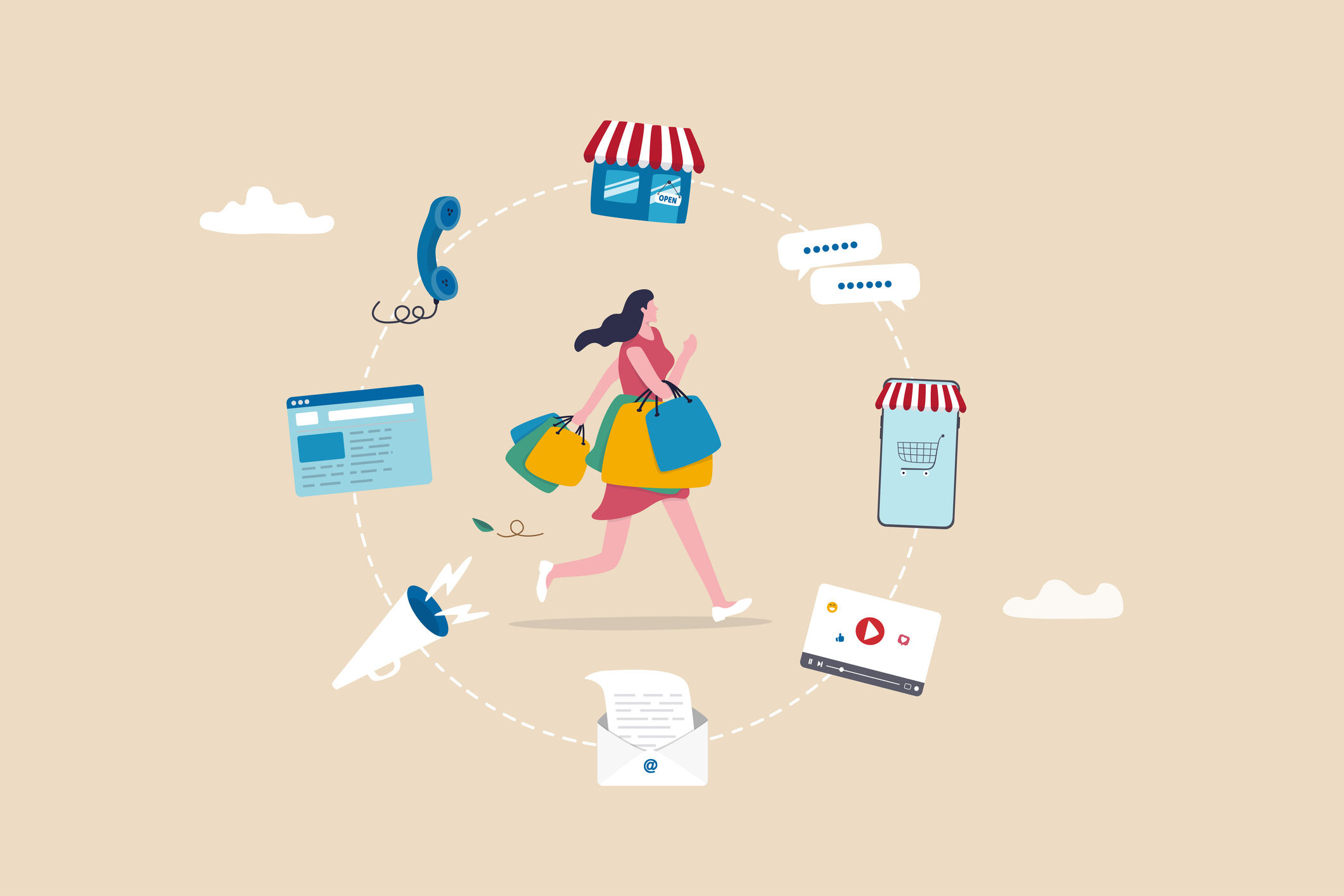 omnichannel customer illustration